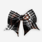 Monogrammed Girls Hair Bow | Twilight Autumn Plaid